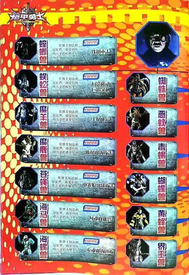 铠甲勇士之异能兽排名及百科